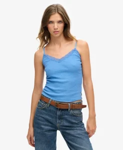 Organic Cotton Essential Rib Lace Cami Top