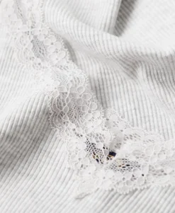 Organic Cotton Essential Rib Lace Cami Top