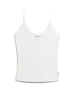 Organic Cotton Essential Rib Lace Cami Top