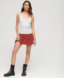 Organic Cotton Essential Rib Lace Cami Top