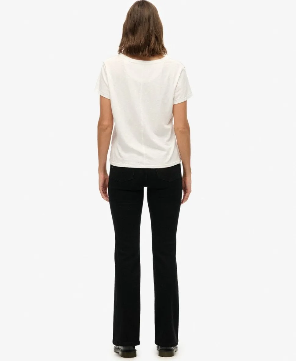 Organic Cotton High Rise Flare Jeans
