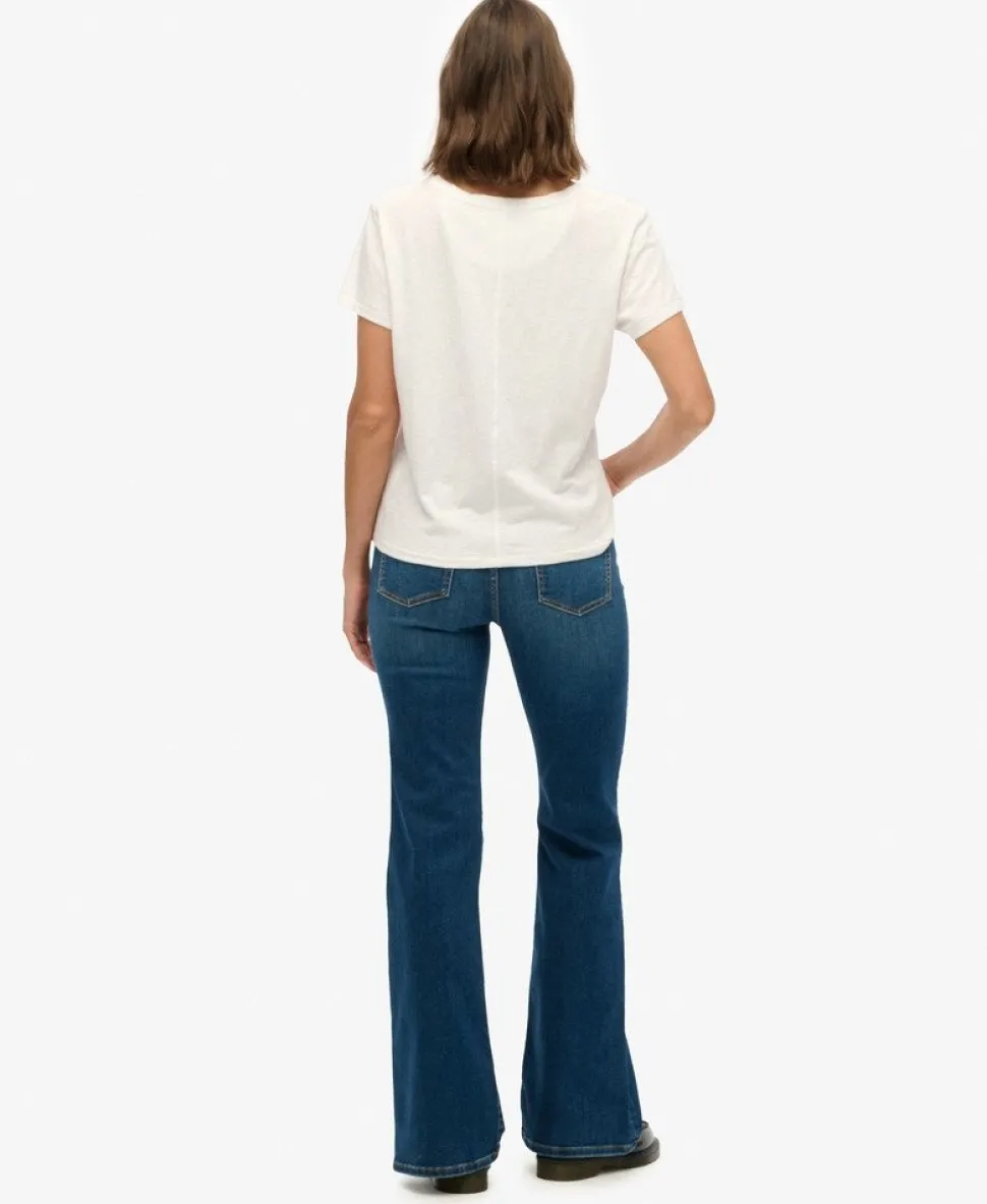 Organic Cotton High Rise Flare Jeans