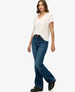 Organic Cotton High Rise Flare Jeans