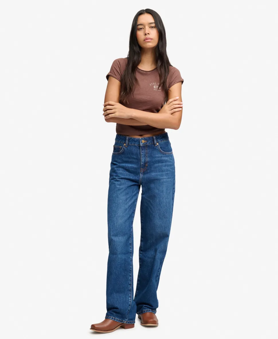 Organic Cotton High Rise Wide Leg Jeans