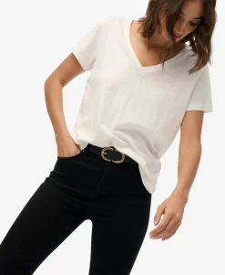 Organic Cotton Mid Rise Flare Jeans