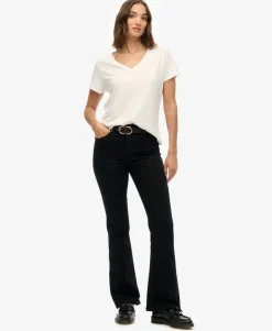 Organic Cotton Mid Rise Flare Jeans