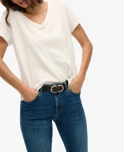 Organic Cotton Mid Rise Flare Jeans