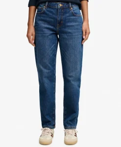 Organic Cotton Mid Rise Straight Jeans