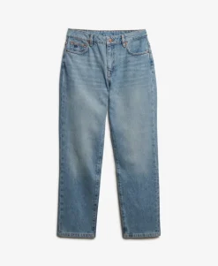Organic Cotton Mid Rise Straight Jeans