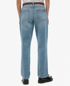 Organic Cotton Mid Rise Straight Jeans