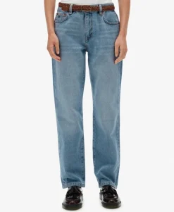 Organic Cotton Mid Rise Straight Jeans
