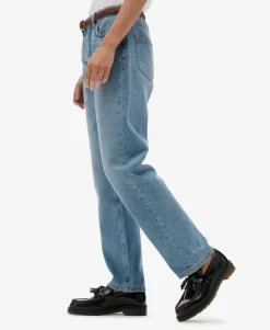 Organic Cotton Mid Rise Straight Jeans