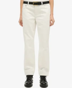 Organic Cotton Mid Rise Straight Jeans
