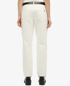 Organic Cotton Mid Rise Straight Jeans