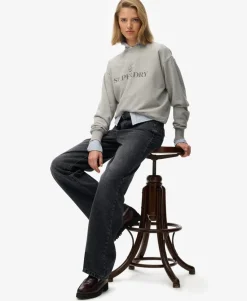 Organic Cotton Mid Rise Wide Leg Jeans
