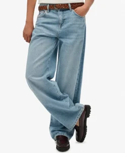 Organic Cotton Mid Rise Wide Leg Jeans