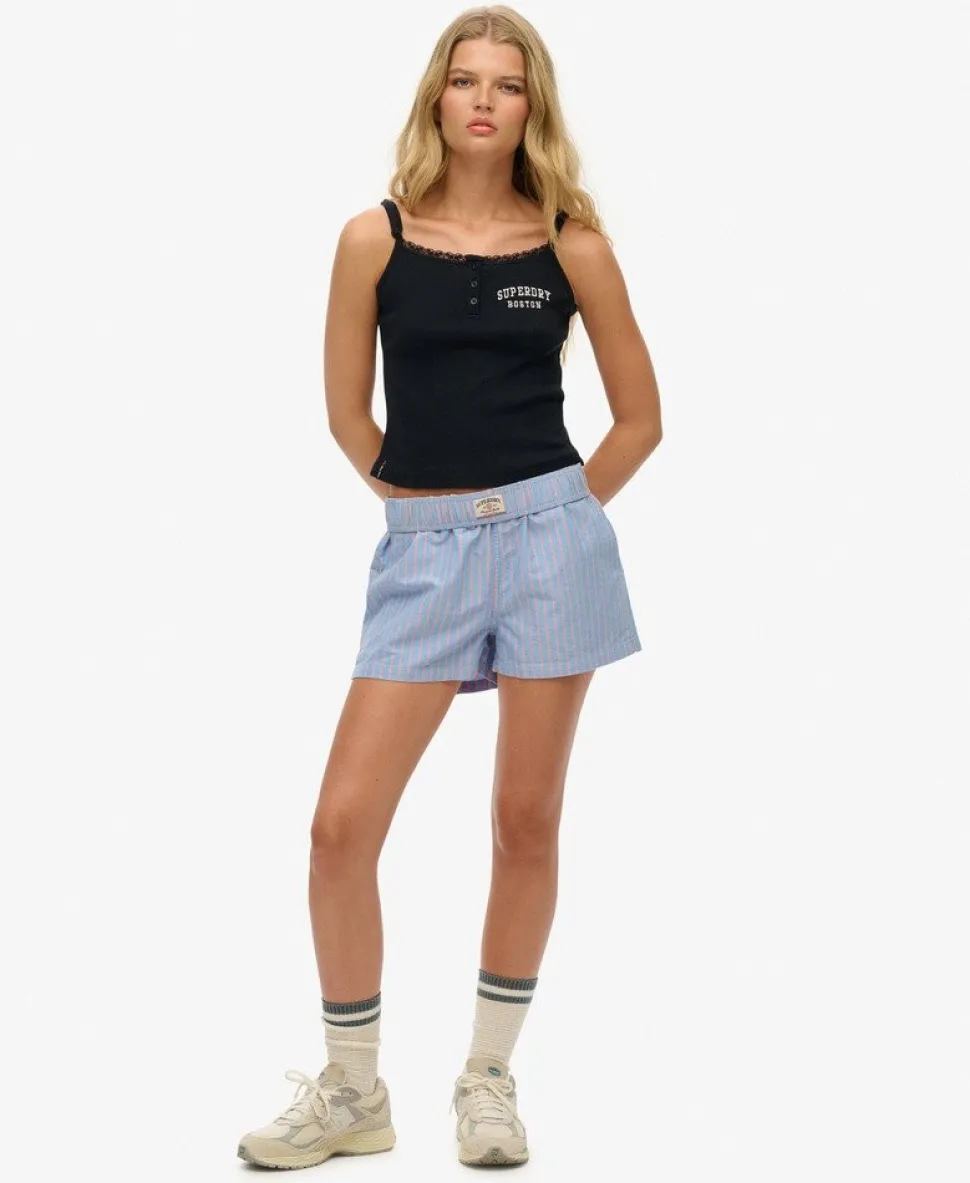 Organic Cotton Stripe Elasticated Shorts