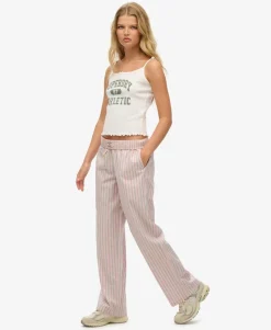 Organic Cotton Stripe Elasticated Trousers