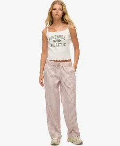 Organic Cotton Stripe Elasticated Trousers