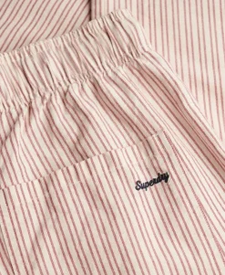 Organic Cotton Stripe Elasticated Trousers