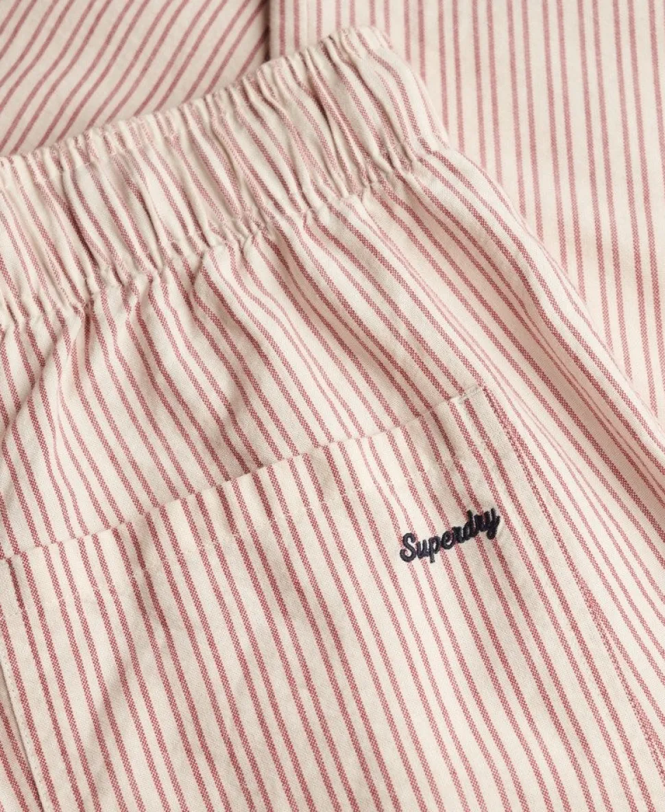 Organic Cotton Stripe Elasticated Trousers