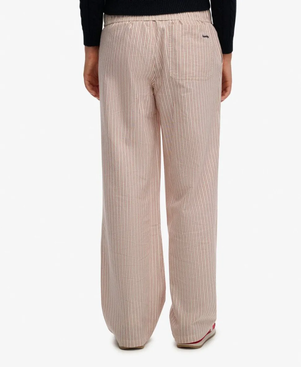 Organic Cotton Stripe Elasticated Trousers