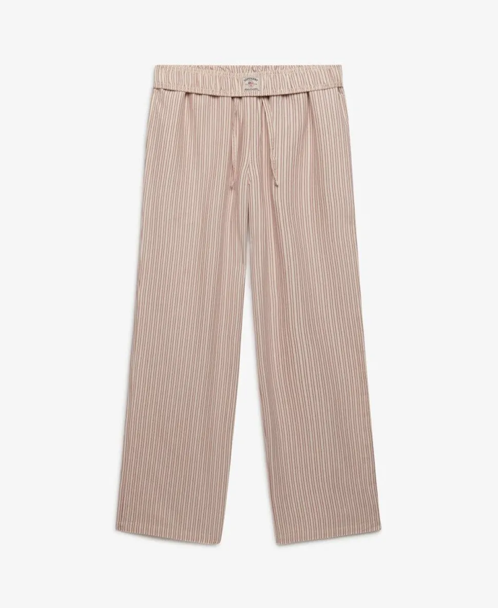 Organic Cotton Stripe Elasticated Trousers