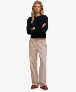 Organic Cotton Stripe Elasticated Trousers