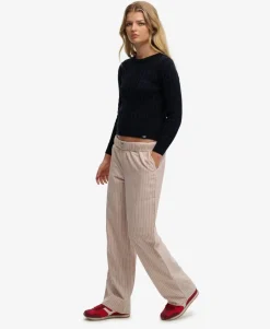 Organic Cotton Stripe Elasticated Trousers