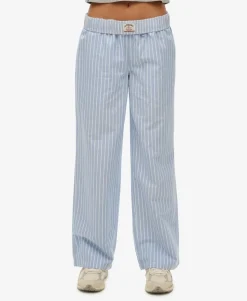 Organic Cotton Stripe Elasticated Trousers