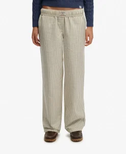 Organic Cotton Stripe Elasticated Trousers