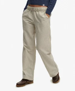 Organic Cotton Stripe Elasticated Trousers