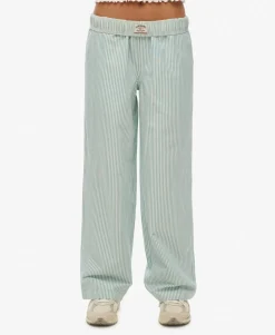 Organic Cotton Stripe Elasticated Trousers