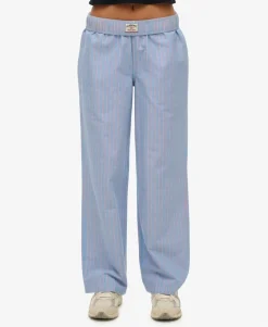 Organic Cotton Stripe Elasticated Trousers