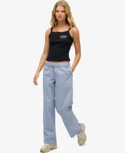 Organic Cotton Stripe Elasticated Trousers