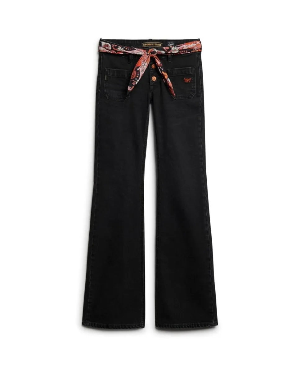 Organic Cotton Vintage Low Rise Slim Flare Jeans