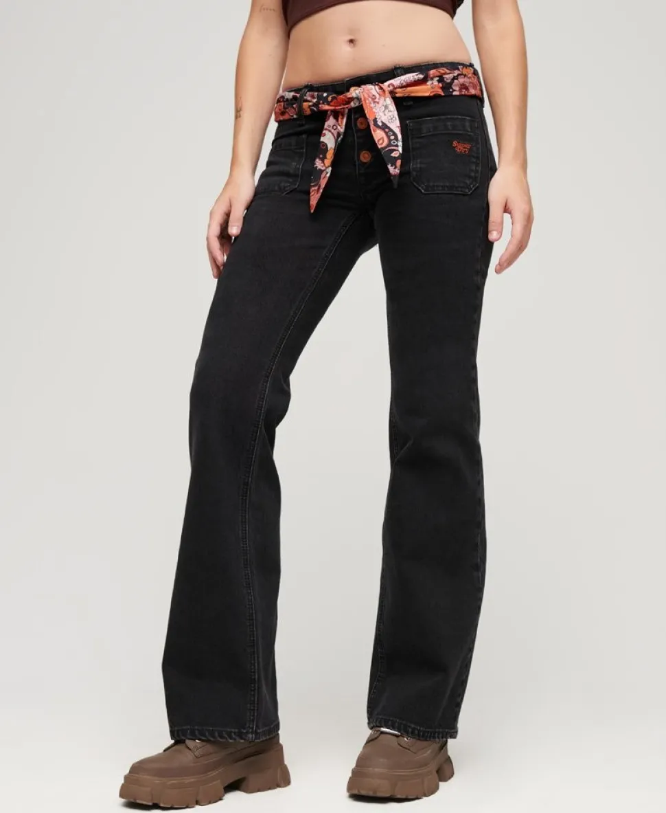 Organic Cotton Vintage Low Rise Slim Flare Jeans