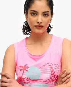 Outdoor Stripe Scoop Neck Tank Top
