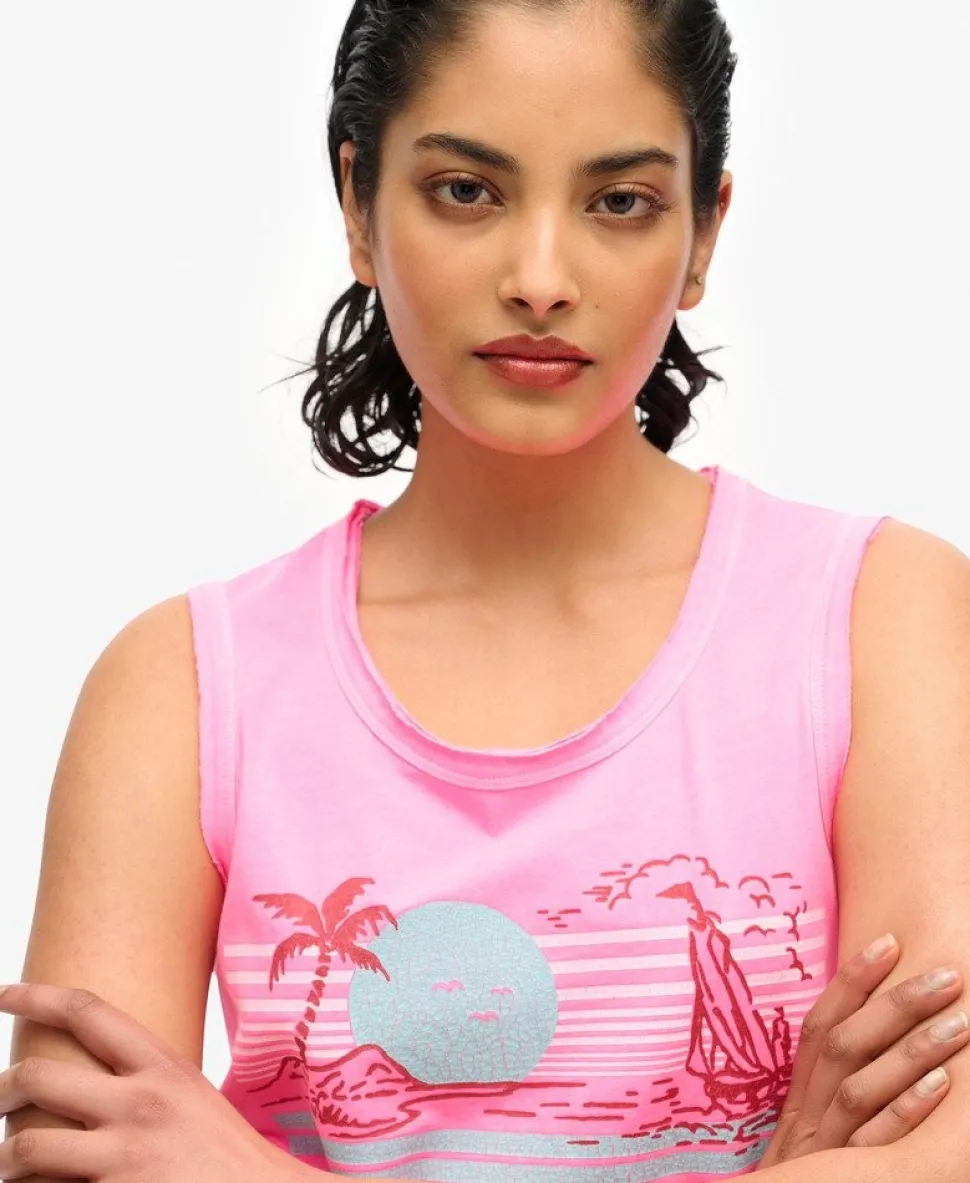 Outdoor Stripe Scoop Neck Tank Top