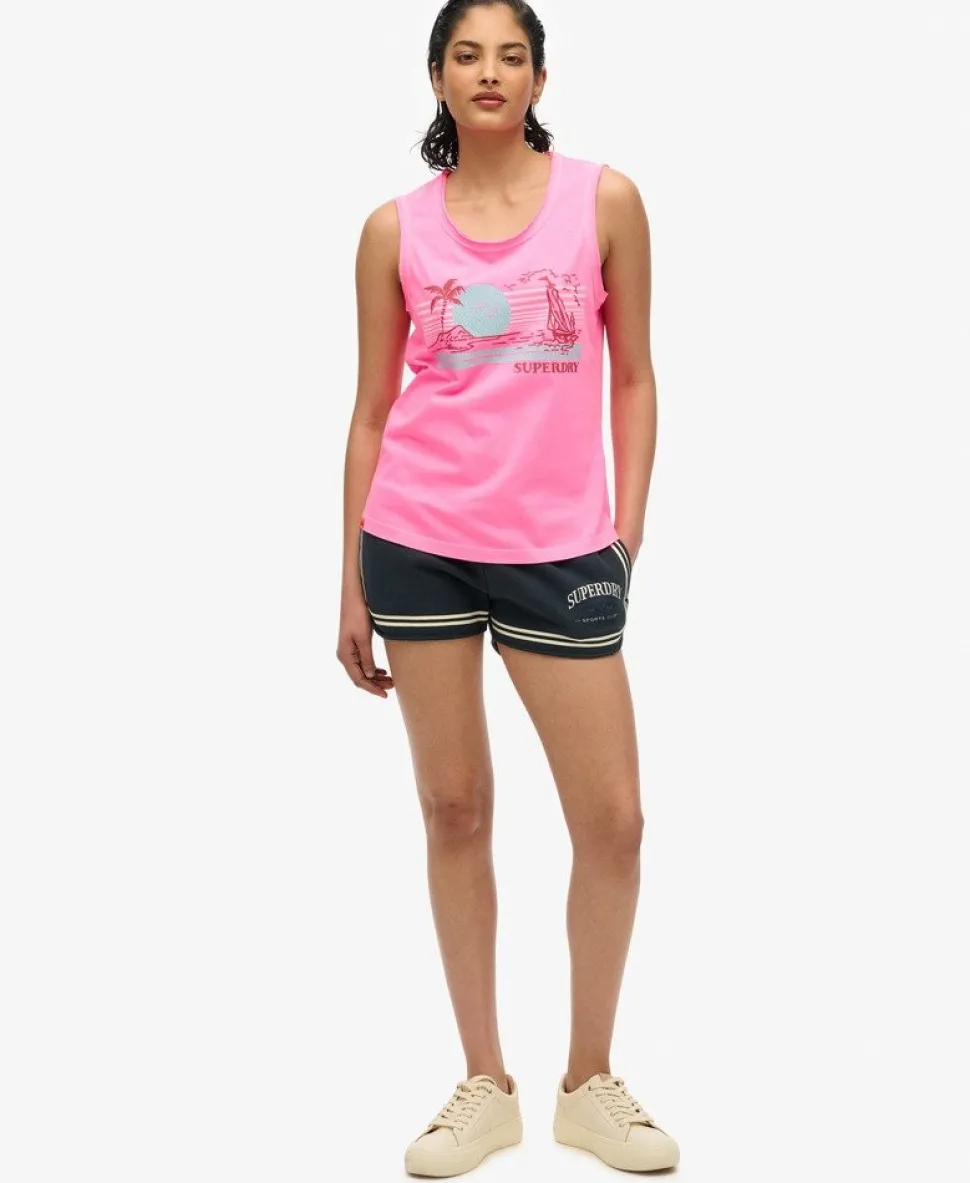 Outdoor Stripe Scoop Neck Tank Top