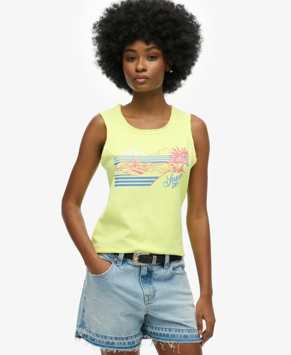 Outdoor Stripe Scoop Neck Tank Top
