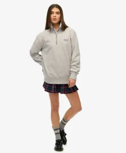 Oversized Essential Logo Half Zip Sweatshirt