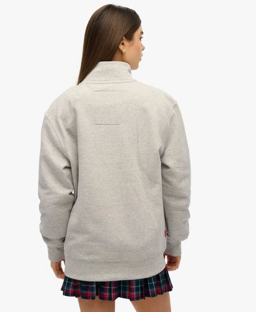 Oversized Essential Logo Half Zip Sweatshirt