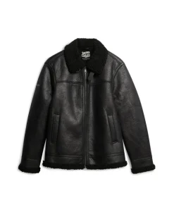 Oversized Faux Shearling Aviator Jacket