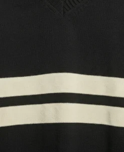 Oversized Striped V-Neck Jumper