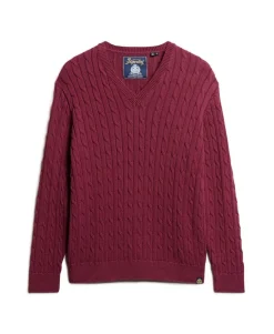 Oversized V Neck Cable Jumper