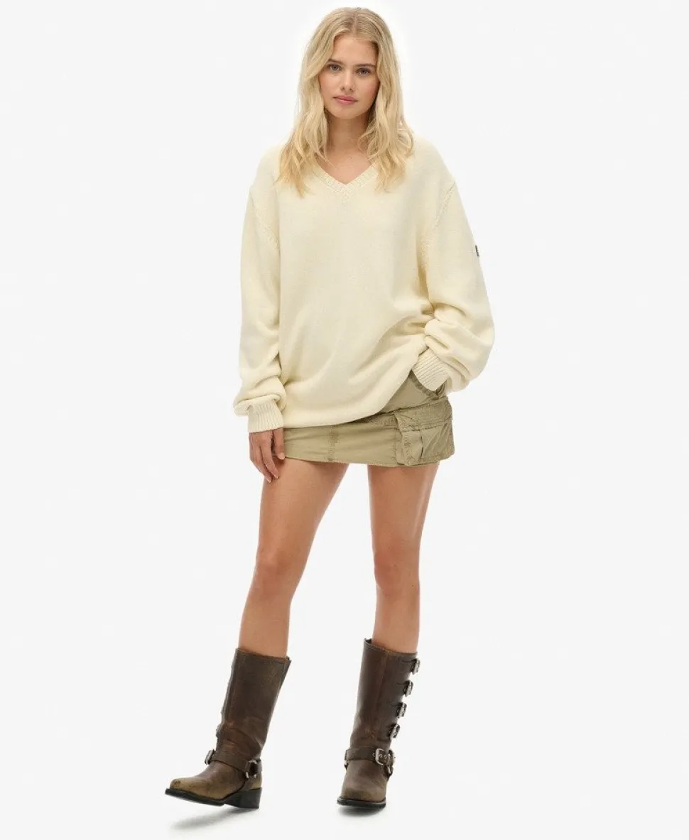 Oversized V Neck Jumper