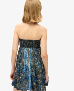 Paisley Print Bandeau Dress