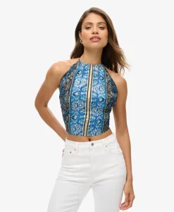 Paisley Print Halter Top
