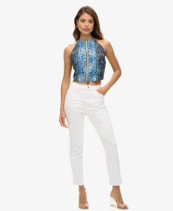 Paisley Print Halter Top